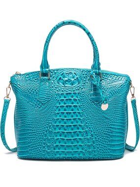 Crocodile-Pattern Vegan Leather Handbag for Women | Stylish Satchel Tote with